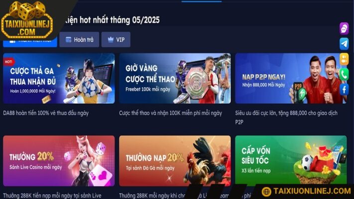 DA88 luôn nổi bật với những chương trình khuyến mãi đa dạng