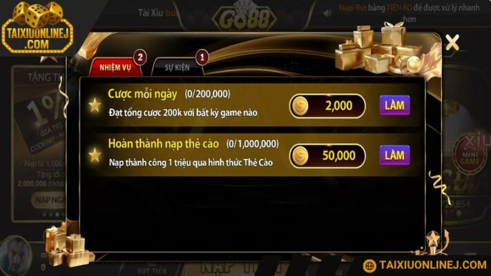 Nhận nhiệm vụ để mang về phần thưởng