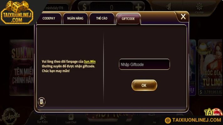 Với phần thưởng dạng code cần đổi trên trang chủ để nhận