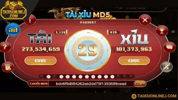 Tài xỉu có thêm thuật toán MD5 cung cấp chuỗi kết quả minh bạch gọi là tài xỉu MD5