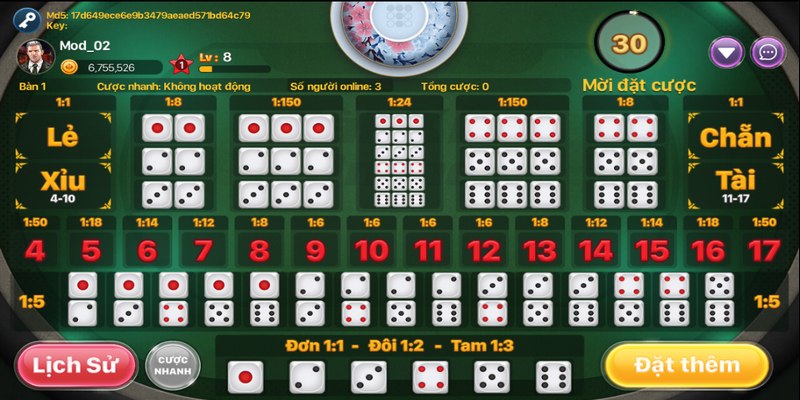 Cách đánh tài xỉu 1-3-2-4 là chiến thuật đỉnh cao