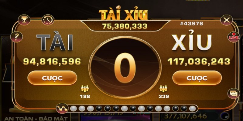 Tỷ lệ đặt cược ở phiên bản tài xỉu cân bảng không chênh lệch lớn