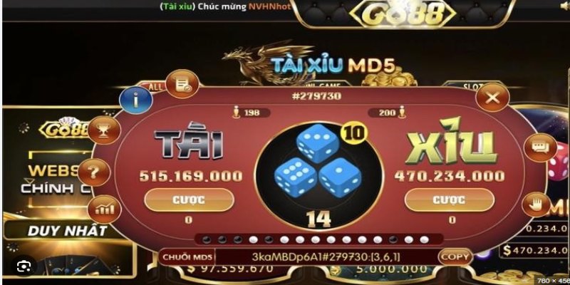 Bảng cửa cược tài xỉu Go88 cùng tỷ lệ thưởng chi tiết