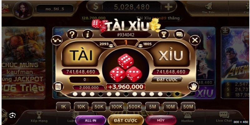 Giao diện bàn chơi tài xỉu Go88 rõ nét và chuyên nghiệp