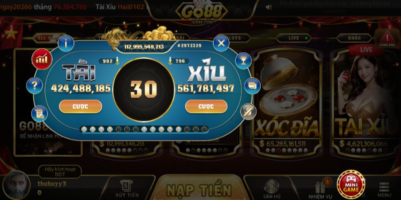 Lý do tài xỉu Go88 được nhiều hội viên lựa chọn