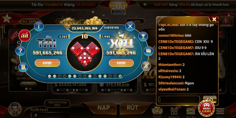 Cửa cược đa dạng trong tài xỉu Hitclub hấp dẫn