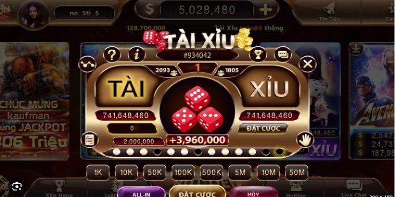 Giao diện rõ ràng giúp trải nghiệm tài xỉu Hitclub thuận tiện