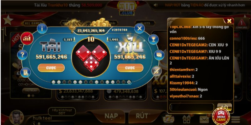 Tài xỉu Hitclub thu hút lượng lớn hội viên mỗi ngày