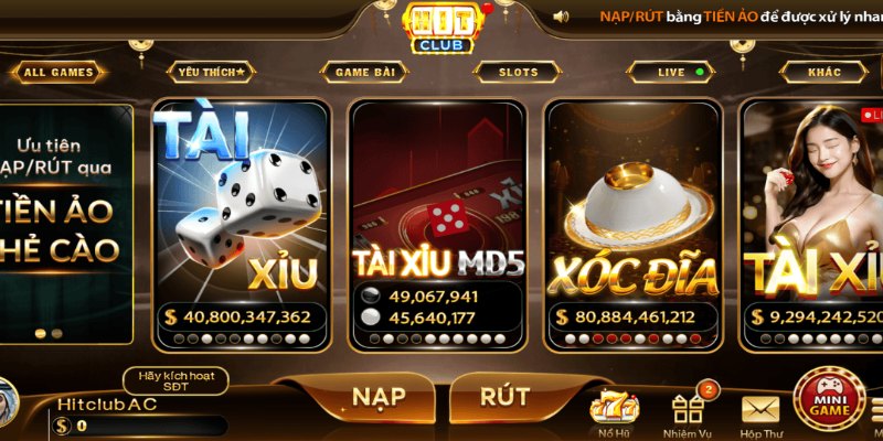 Tài xỉu Hitclub đầu tư hệ thống công nghệ cao