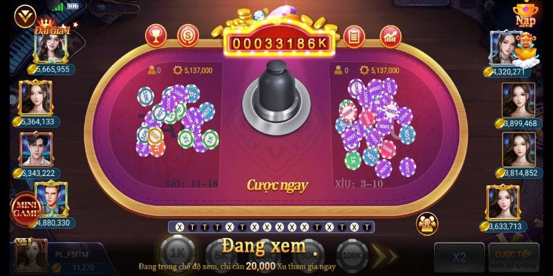 Tài xỉu Hit Club mang đến hệ thống cược đa dạng